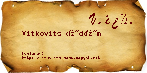 Vitkovits Ádám névjegykártya